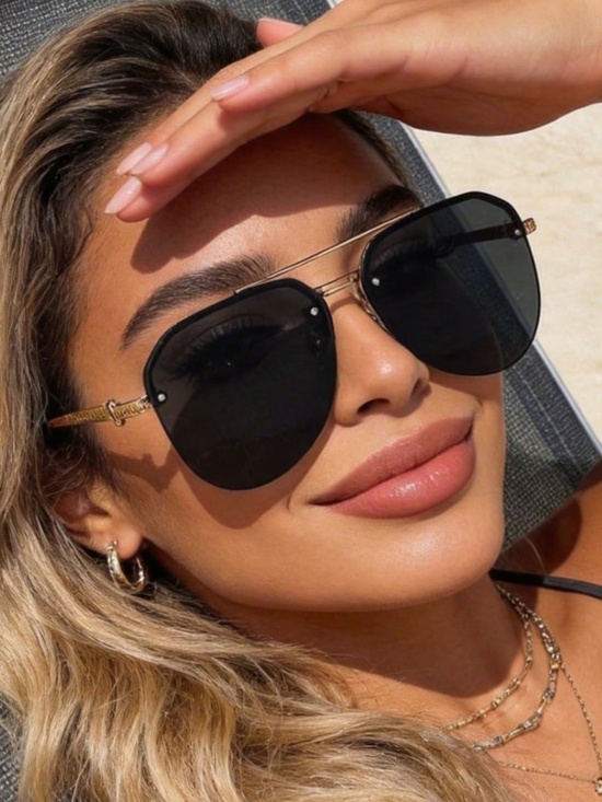 Black Lens Aviator Sunnies sunglasses main image 4